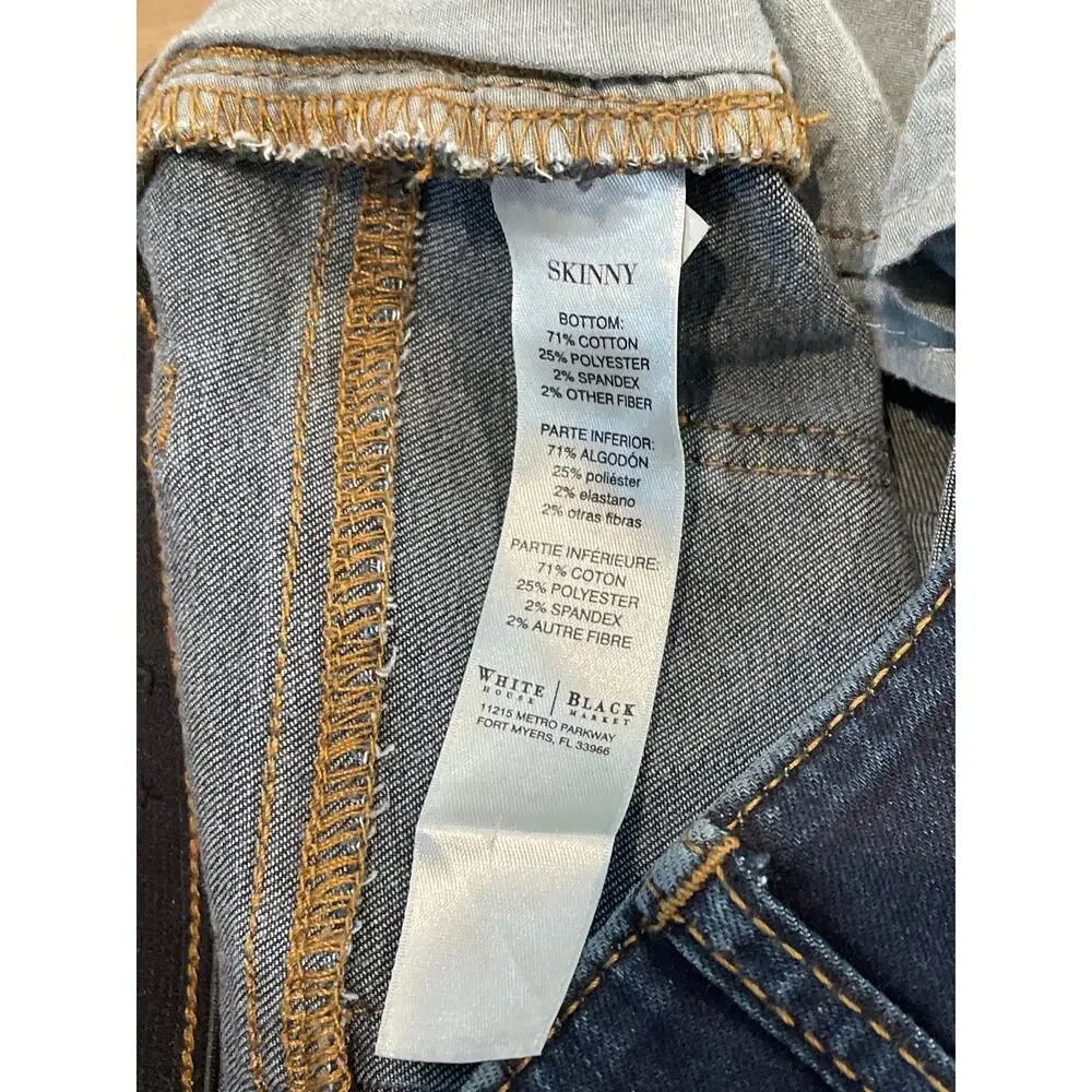 White House Black Market Size 4R Cuffed Skinny Capri Jeans
